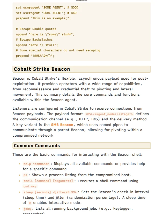 Cobalt Strike Cheat Sheets product image (3)