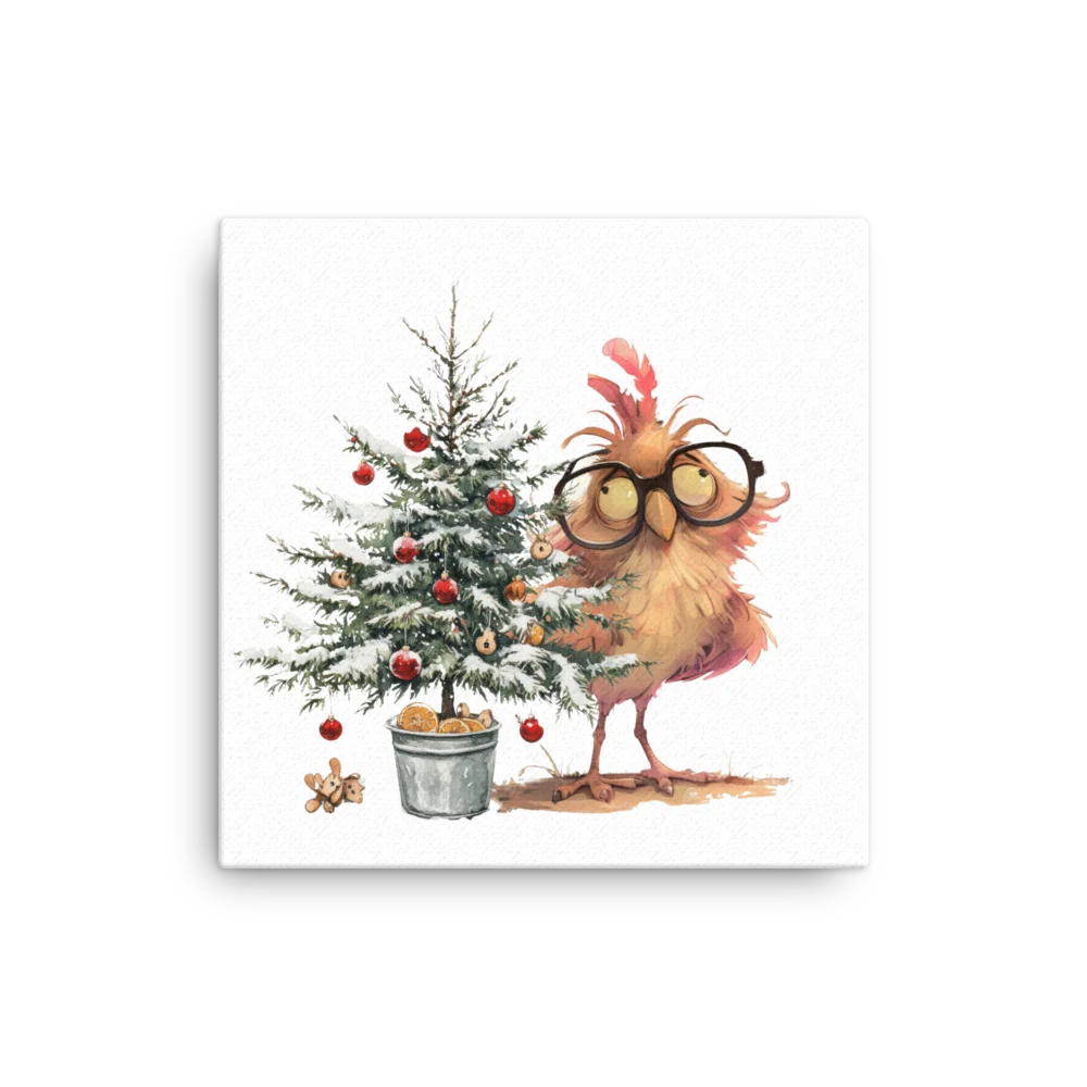 Christmas Crazy Bird Canvas product image (1)