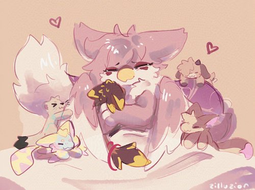 plushie cuddles 🤍
sketch for Dani