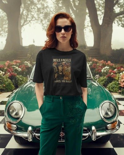 Original design- Mel’s Angels “I Lived. You Mad?” T-Shirt – Bella+Canvas Unisex Graphic Tee, Road-Worn Survivor Series product image (7)