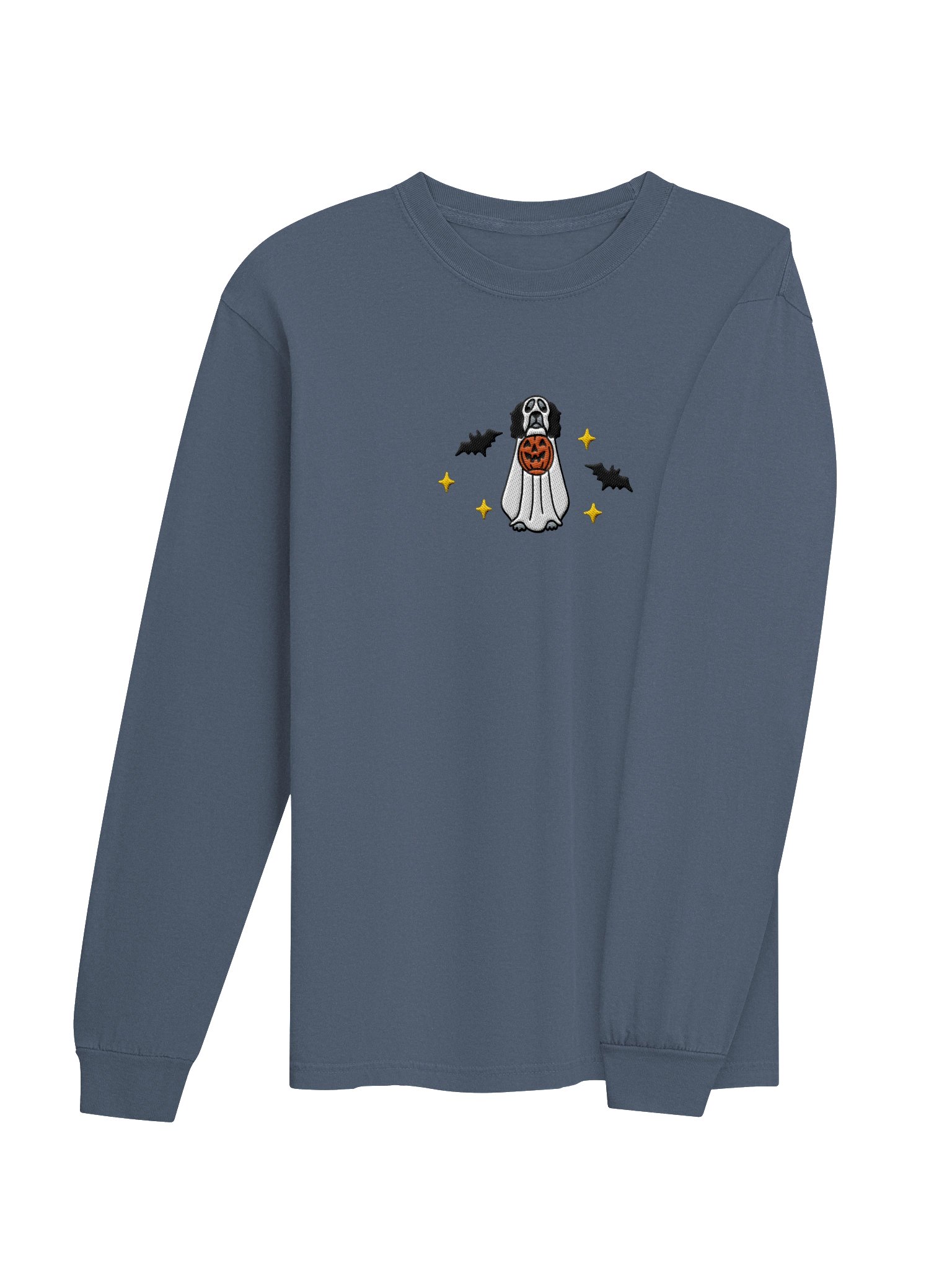 Halloween Working Cocker Spaniel(Blue Roan) Embroidered Long-Sleeve T-Shirt product image (17)