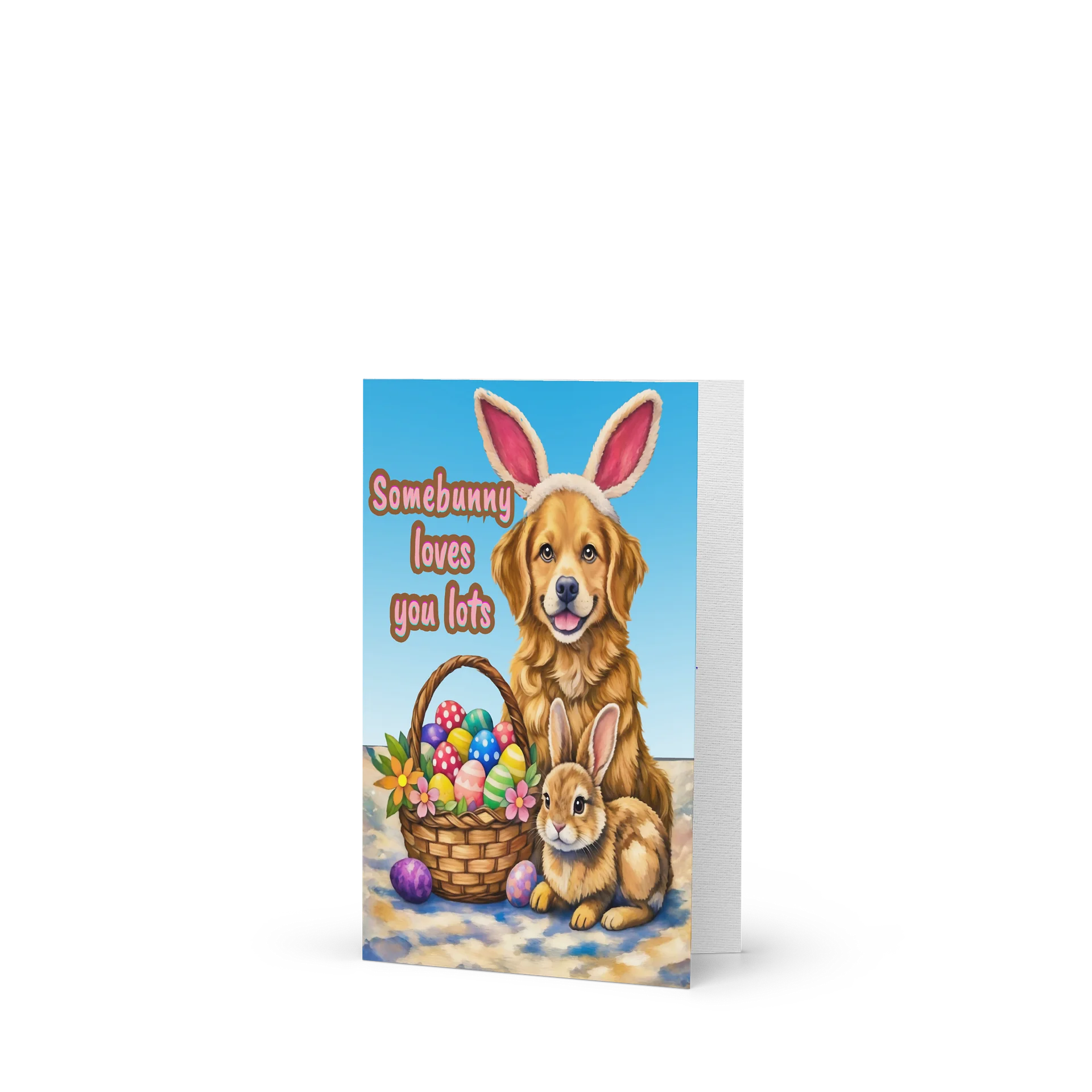 Adorable Happy Dog in Bunny Ears Greeting product image (1)
