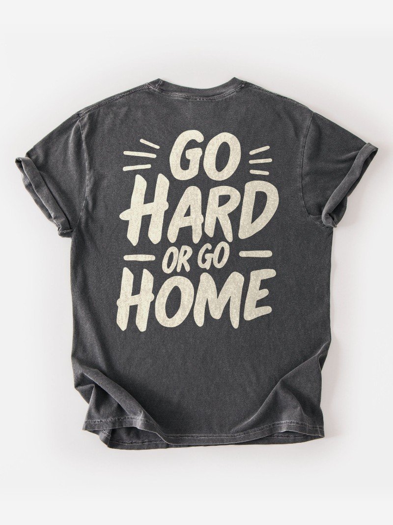 Go Hard or Go Home Oversized Gym Tee | Gym Shirt for Men product image (1)