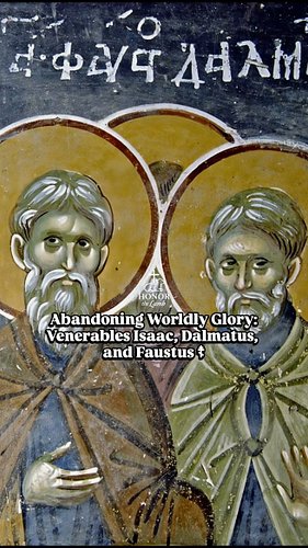 Abandoning Worldly Glory: Venerables Isaac, Dalmatus, and Faustus ☦︎

​Today the Church honors a beautiful lineage of monasti...