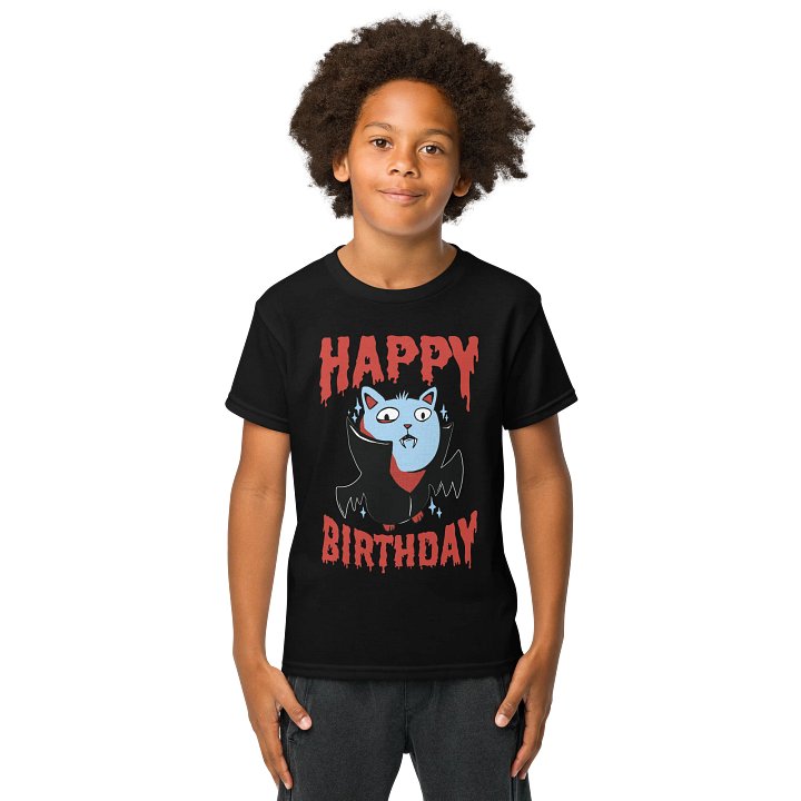Happy Birthday (Vampire Cat) T-Shirt For Kids product image (1)