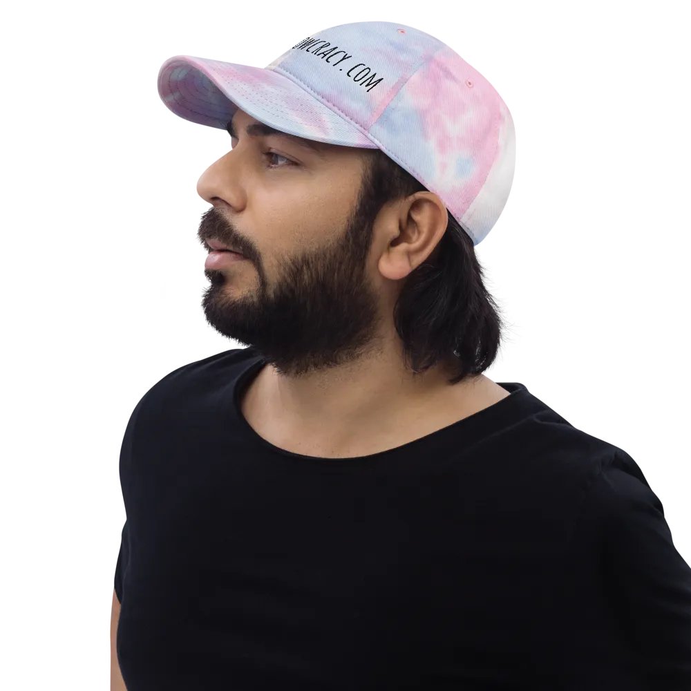 Groovy DeMeowcracy.com Tie-Dye Dad Hat product image (43)