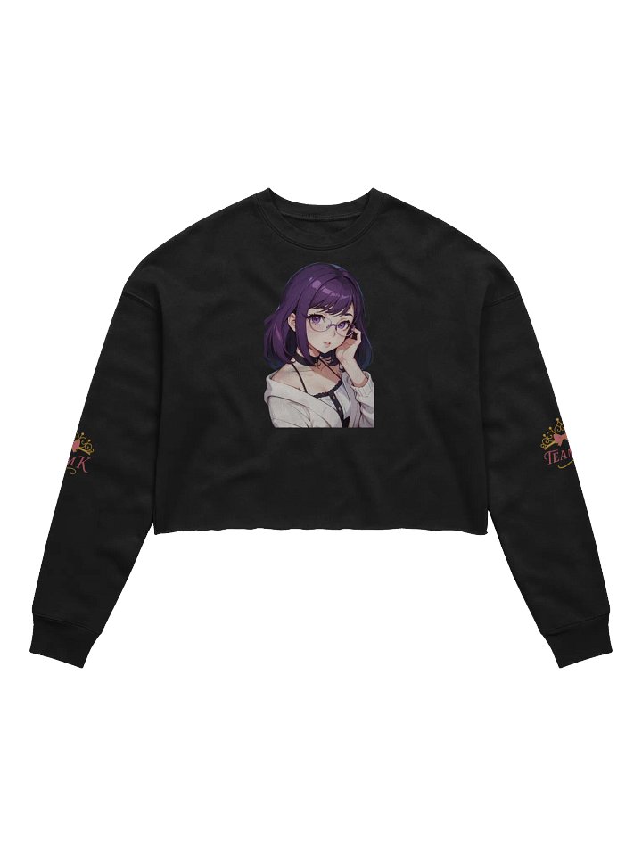 (Purple WAIFU) K Crop Sweatshirt product image (1)