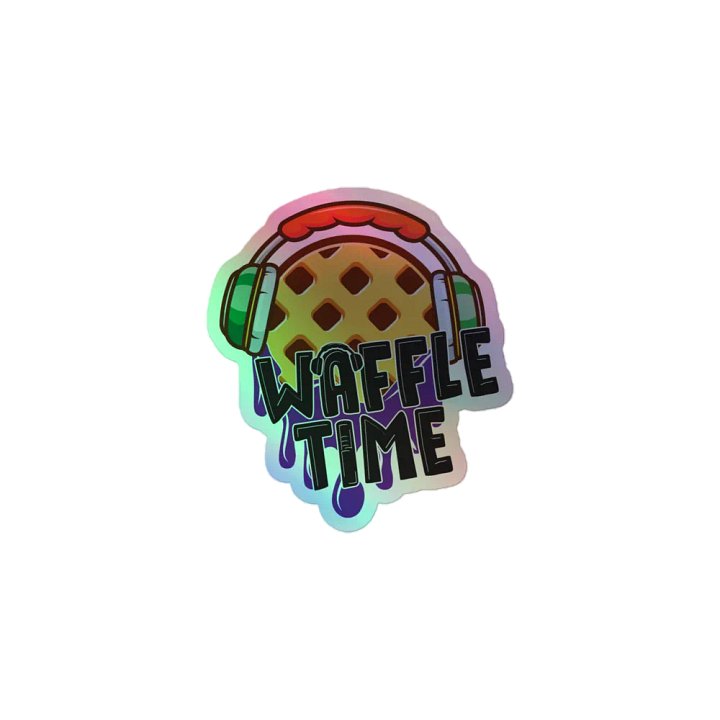 Waffle Time Holographic Stickers product image (1)