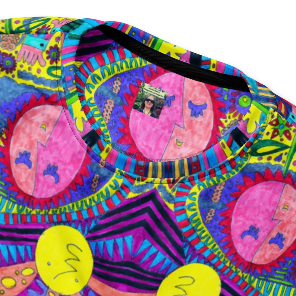 Abstract Surreal Doodle Landscape Mirrored Sweatshirt product image (7)