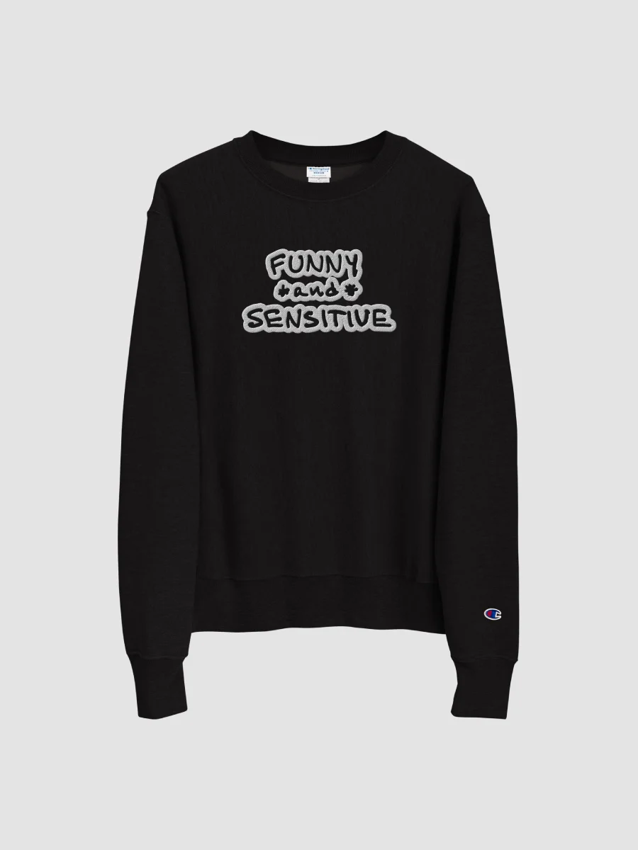 FUNNY *and* SENSITIVE (bubble design) embroidered Champion Crewneck Sweatshirt product image (2)