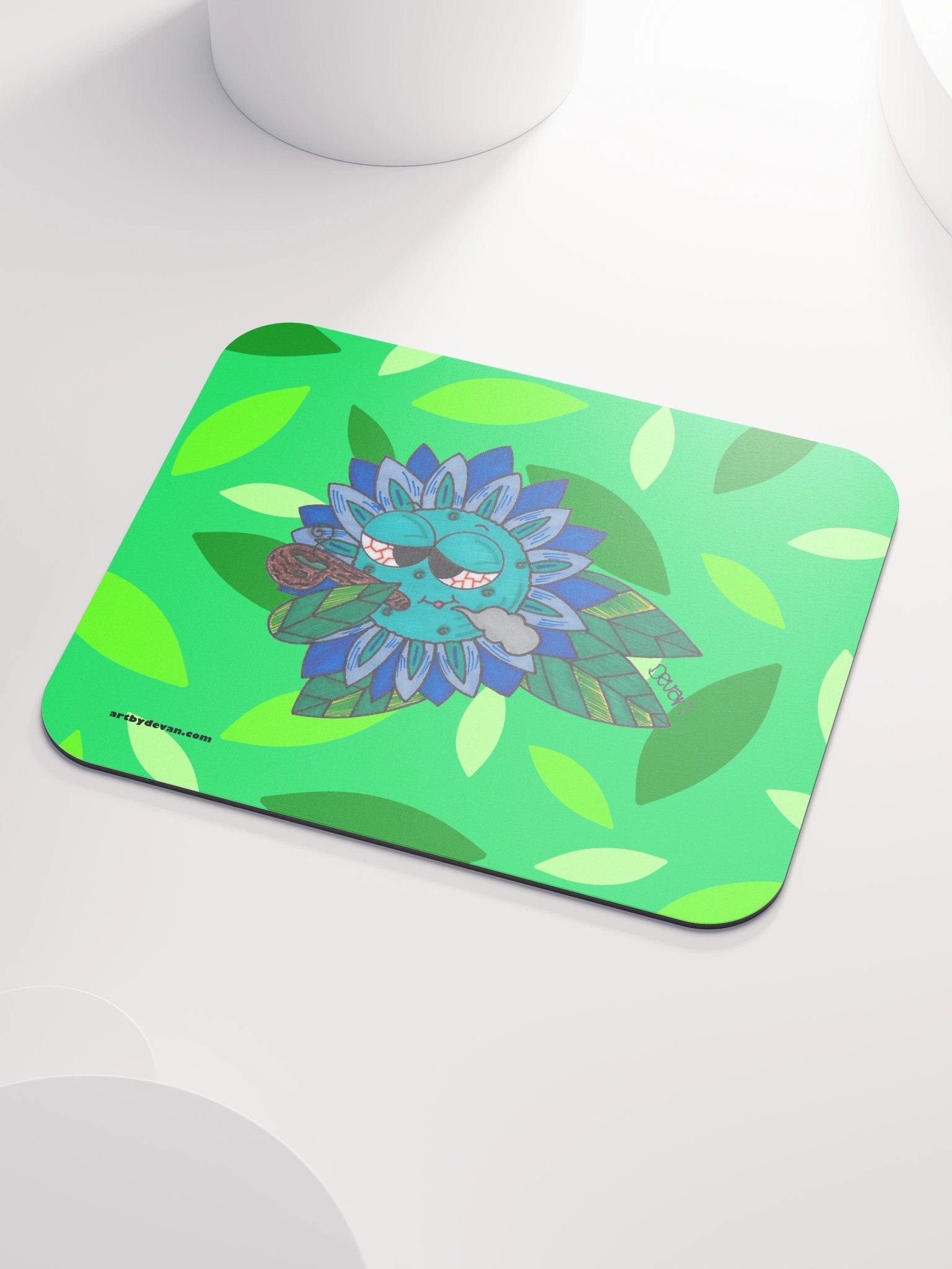 Blue Stoner Flower Mousepad product image (3)