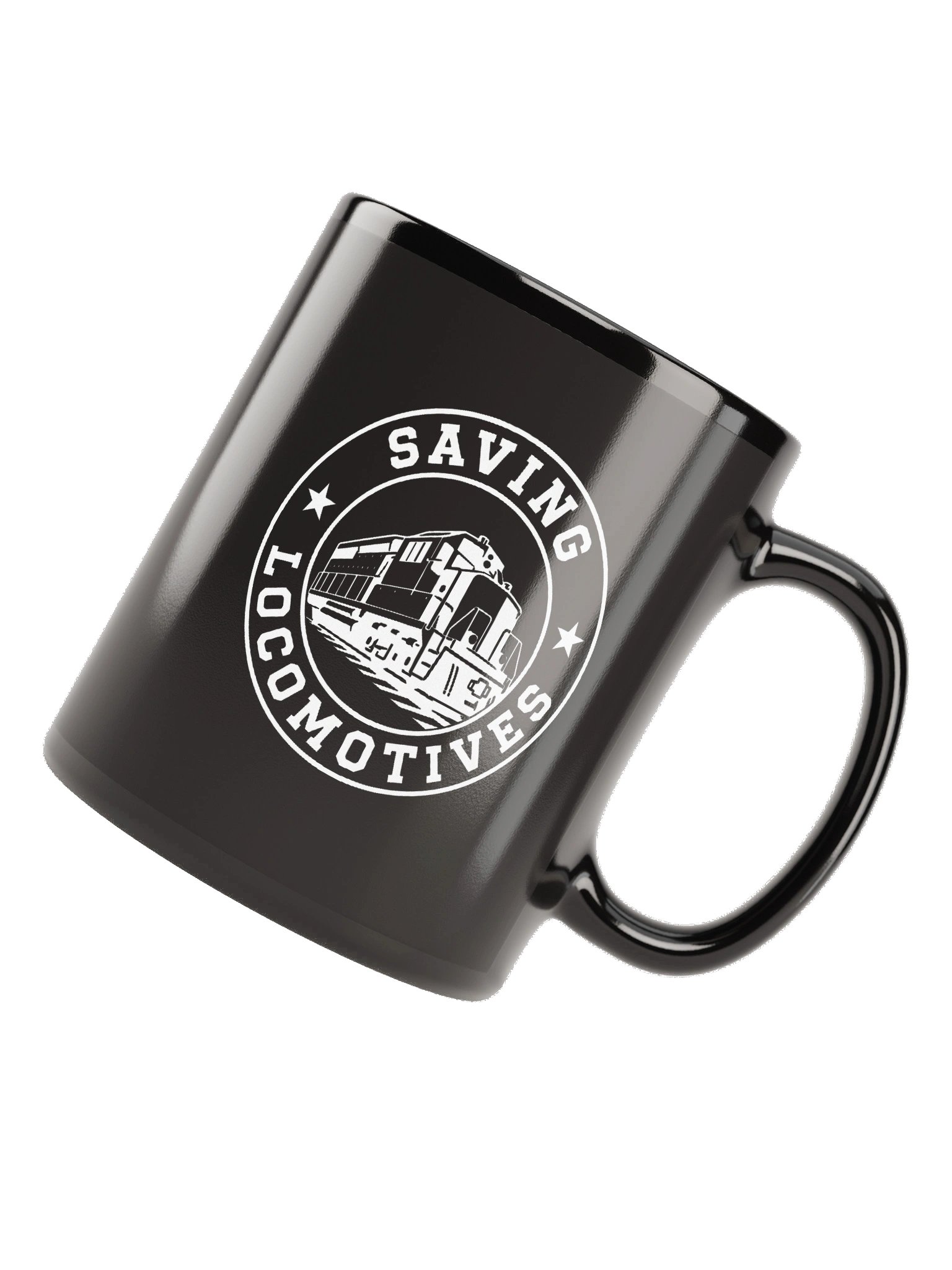 Saving Locomotives Black Ceramic Mug product image (11)