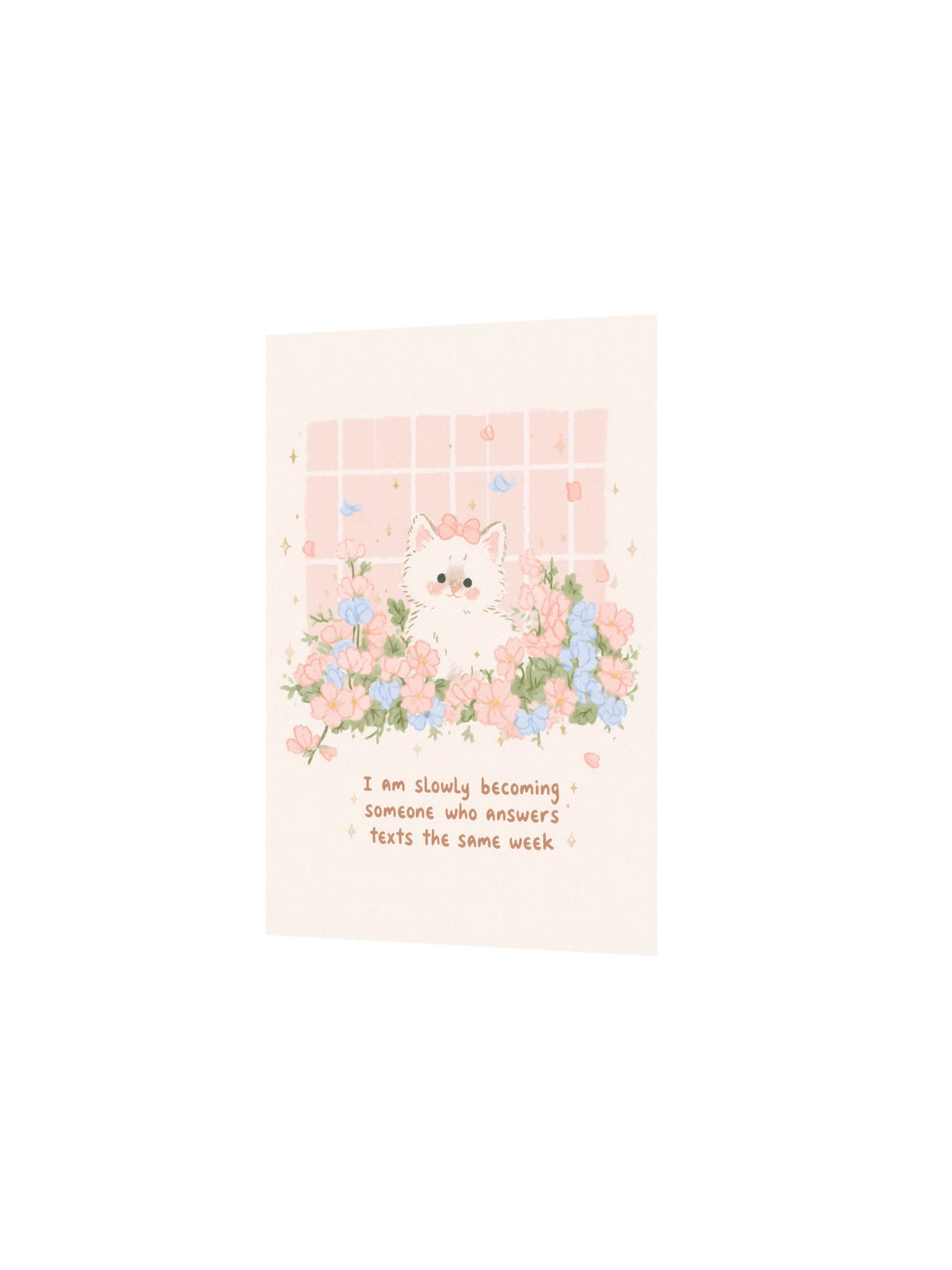 Cute Cat Pastel Text Poster product image (10)