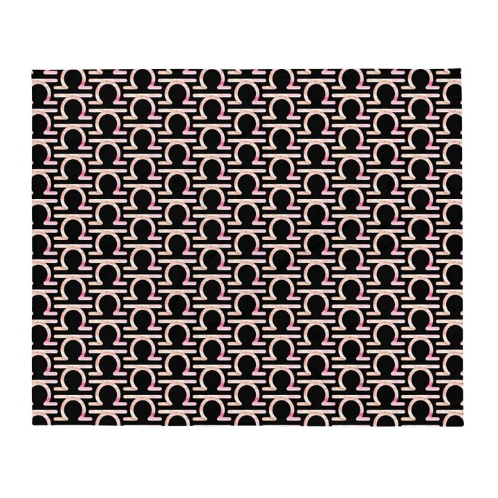 Libra Earth-tone Sigil Black Throw product image (1)