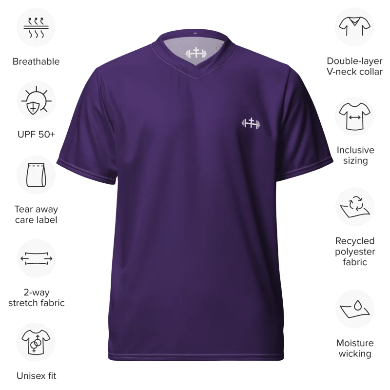 His House Mens Performance V-Neck T-Shirt - Purple product image (7)