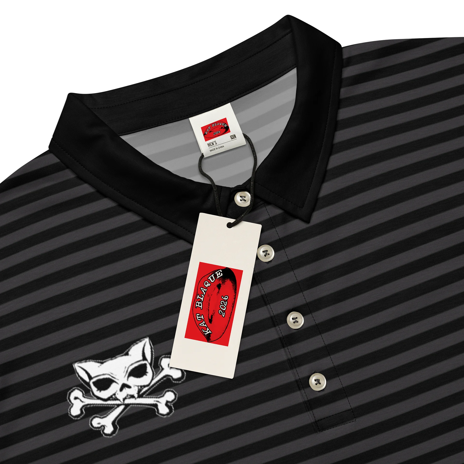 Blaque Stripped Polo Kat Skull Polo product image (4)