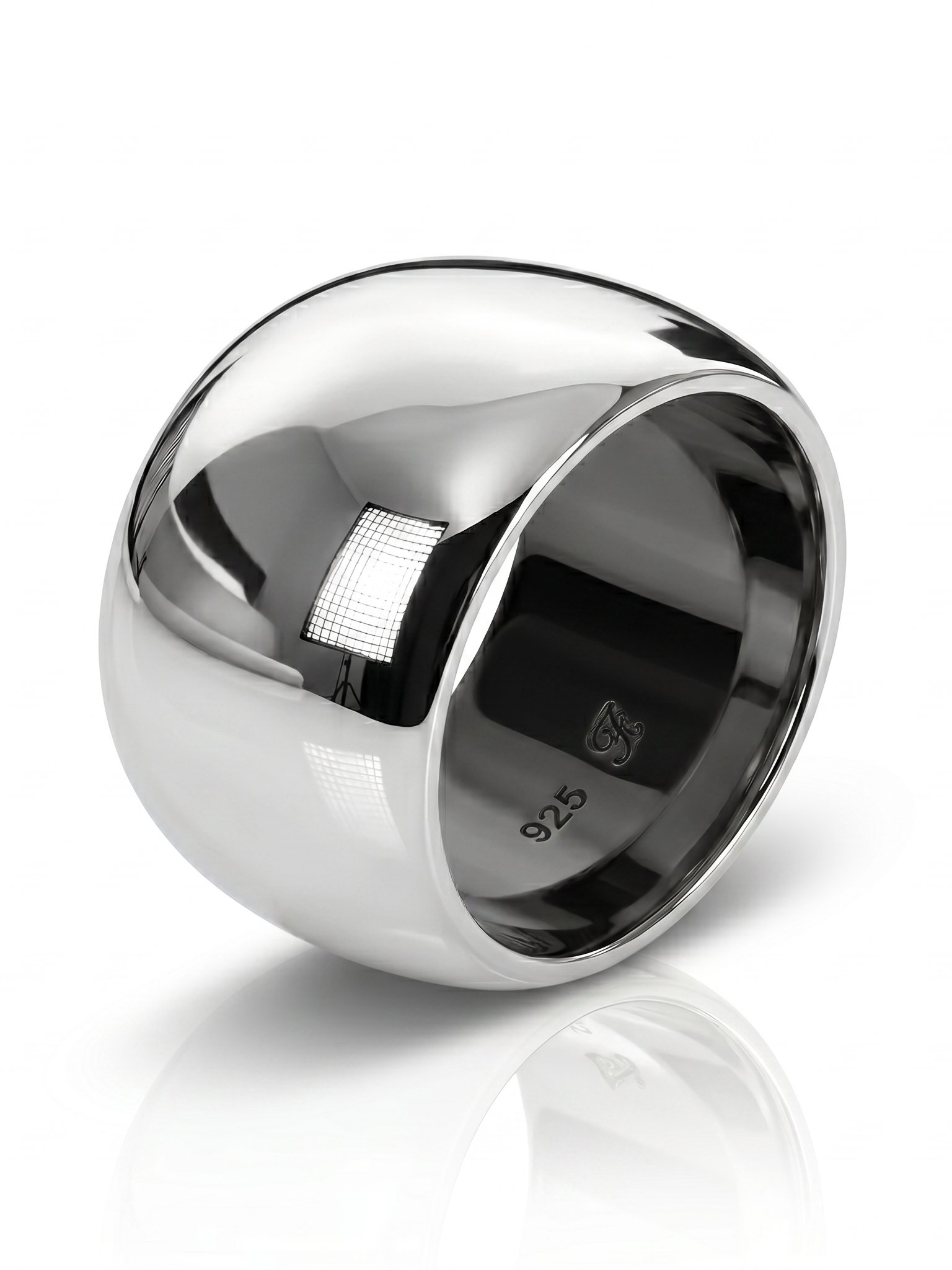 Chunky 925 Sterling Silver Dome Ring: Modern Statement Band product image (1)