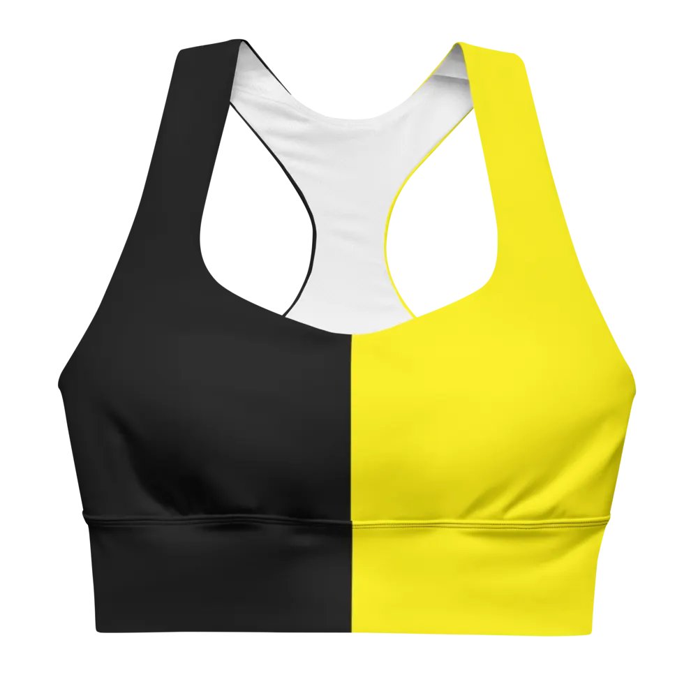 Black & Yellow - Longline Sports Bra product image (4)