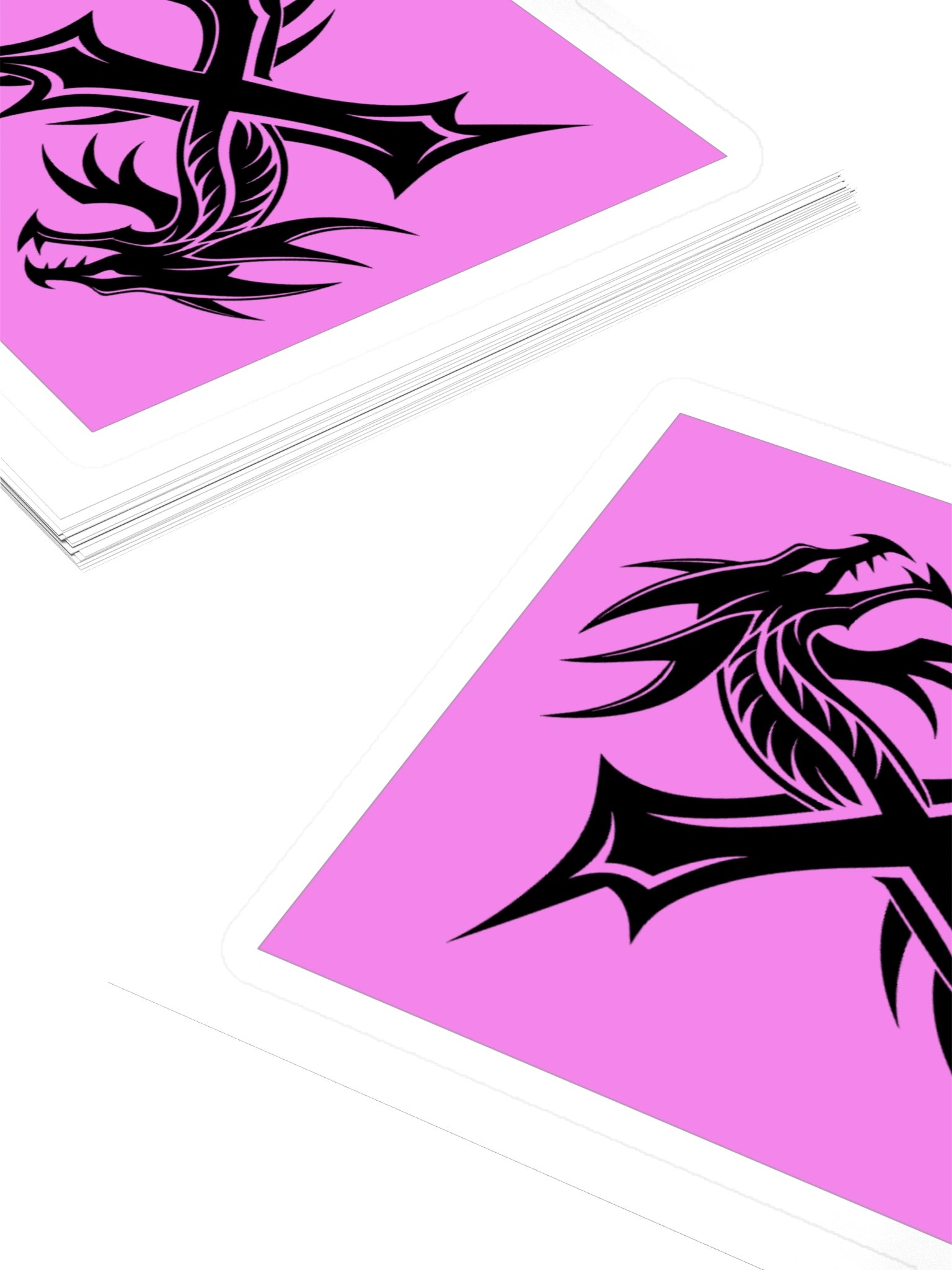 Dragon Letter X Sticker — Monogram Initial X with Abstract Dragon Silhouette product image (4)