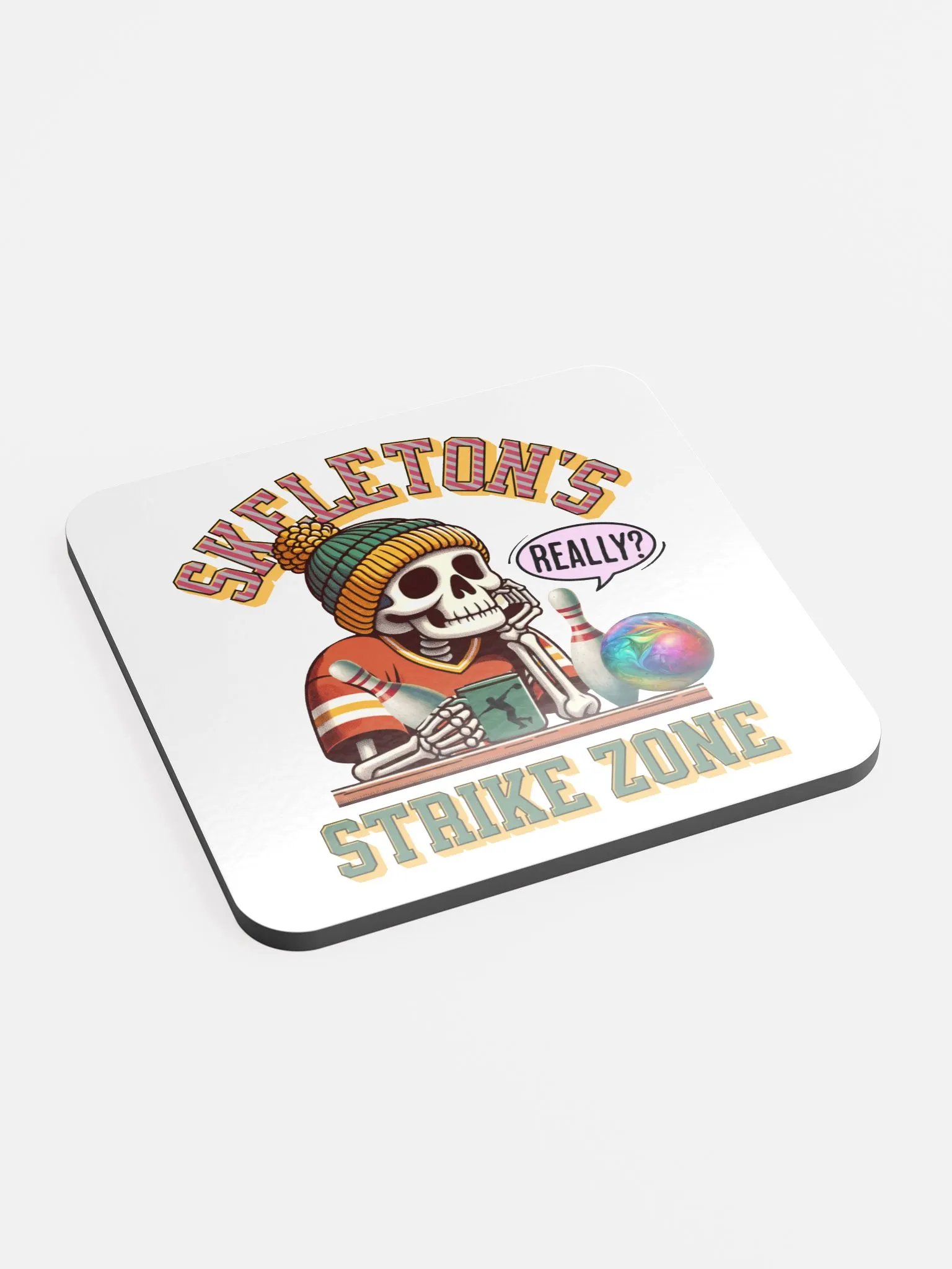 Skeletons Strike Zone Bowling Really Coaster Set product image (3)