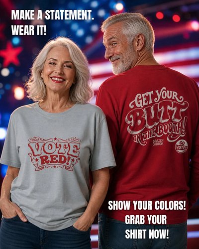MAKE A STATEMENT. WEAR IT!
Your style. Your statement. Your vote!

A little cheeky. A lot of attitude. And a whole lot of rea...