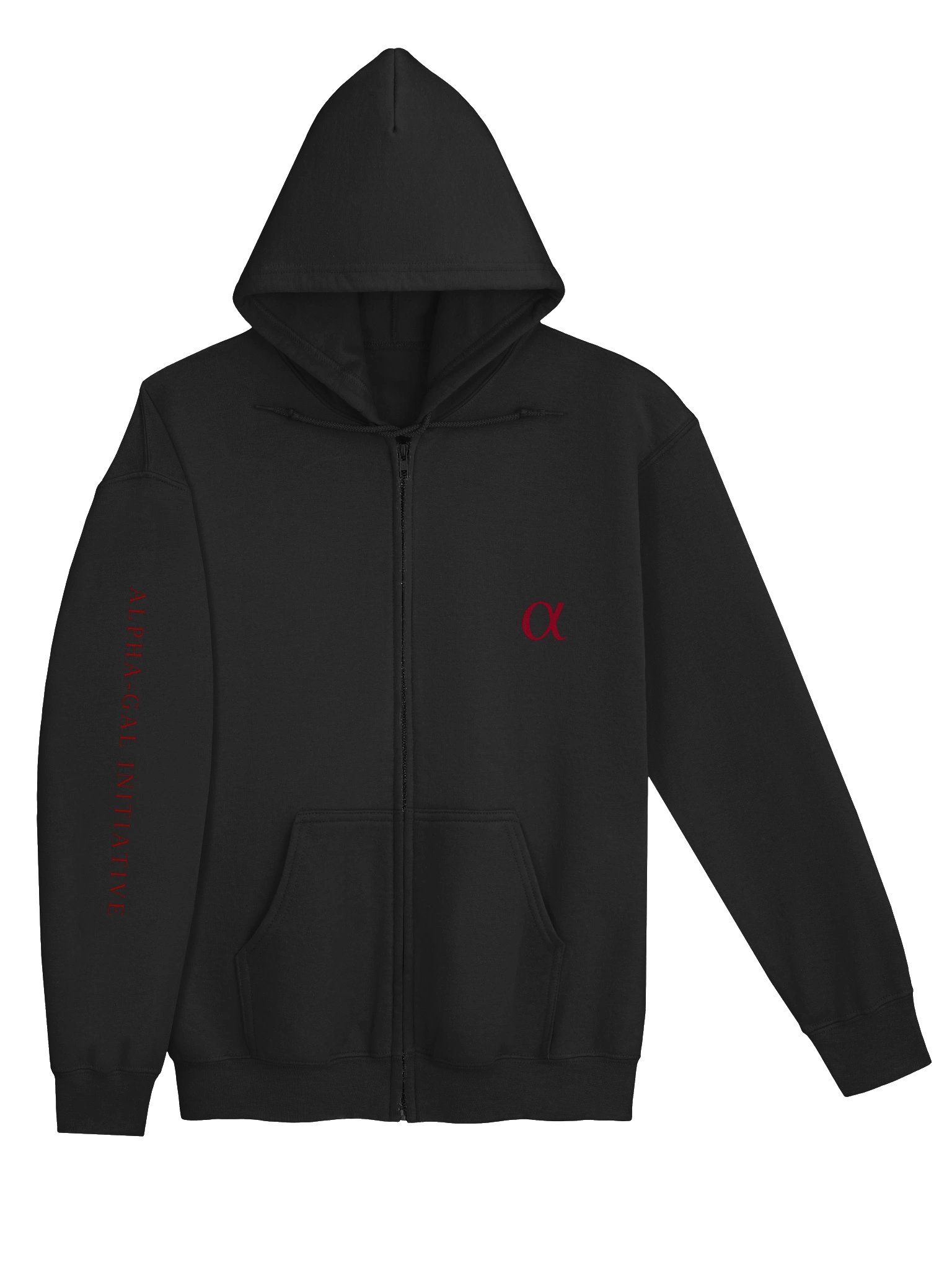 Black / Oxblood Unisex Zipper Hoodie product image (3)