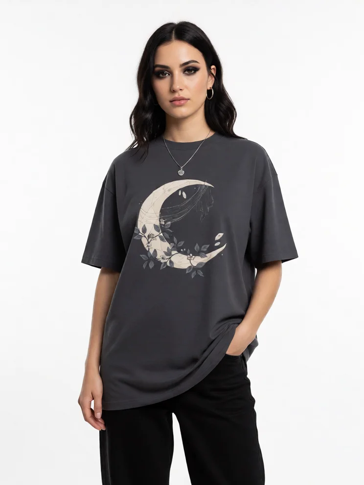 Blooming Crescent // Veiled Moon Heavyweight Box Tee product image (1)