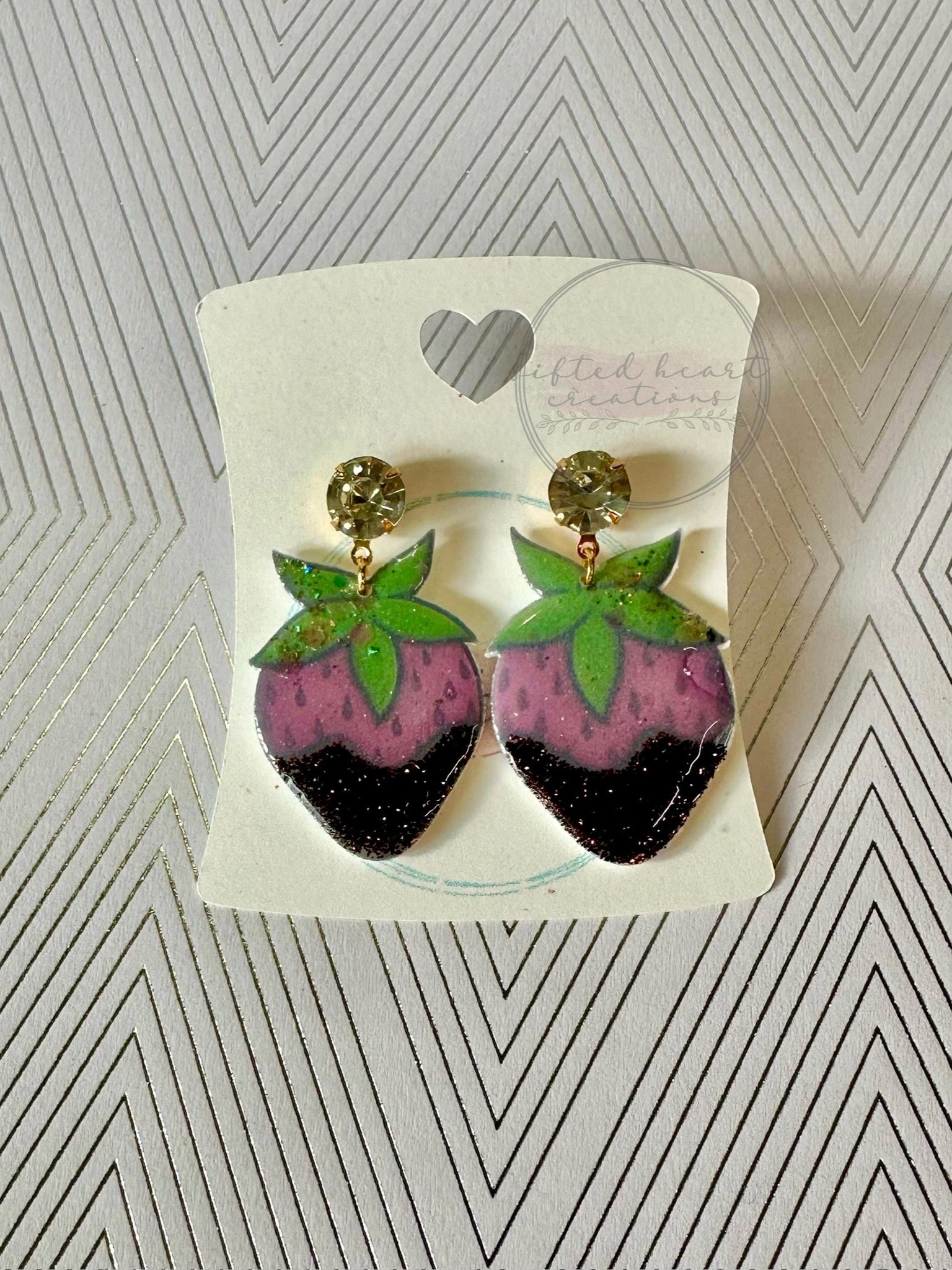 Chocolate Covered Strawberries Earrings product image (1)