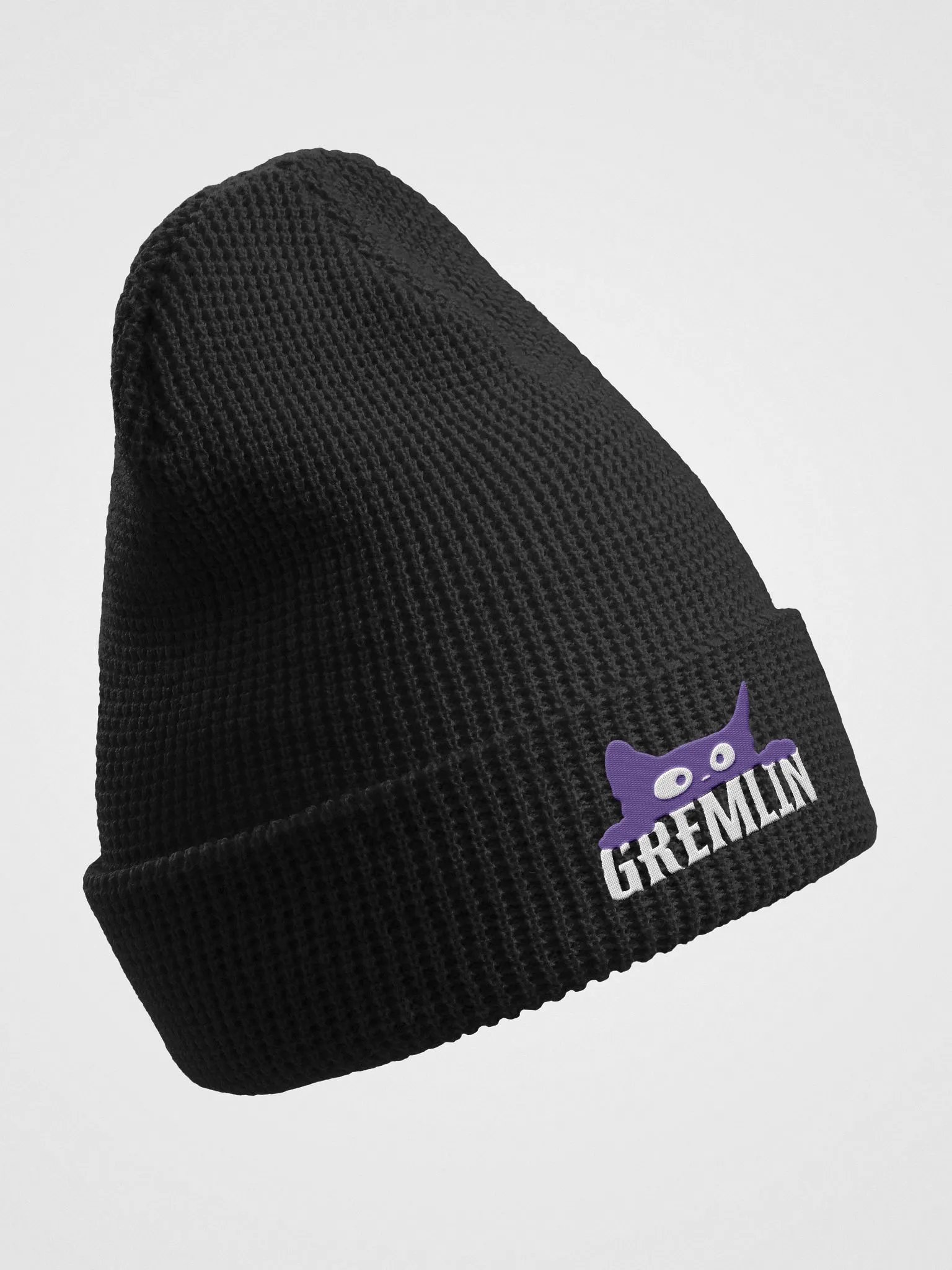 DARK GREMLIN WAFFLE BEANIE product image (4)