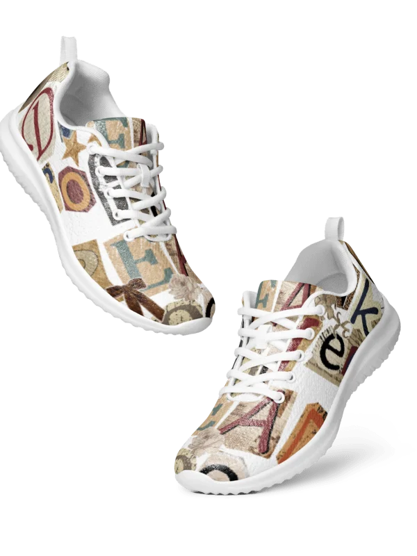 Literary Vibe: Book & Coffee Collage Sneaker Women's Sneakers product image (5)