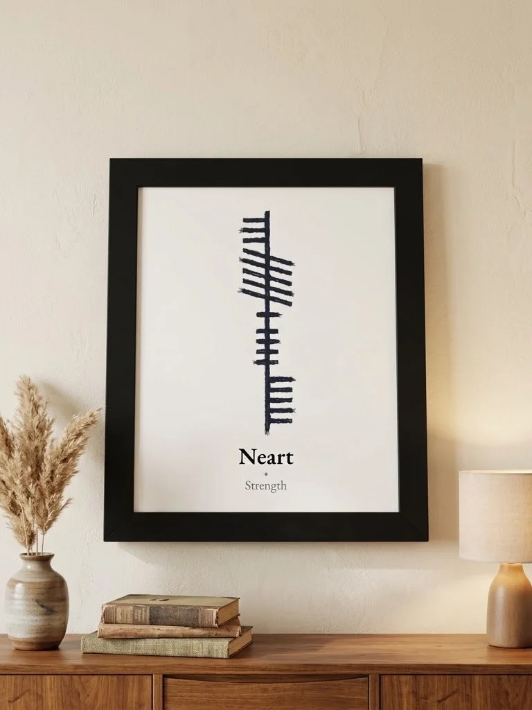 Neart – Celtic Strength Ogham Framed Art Print product image (21)