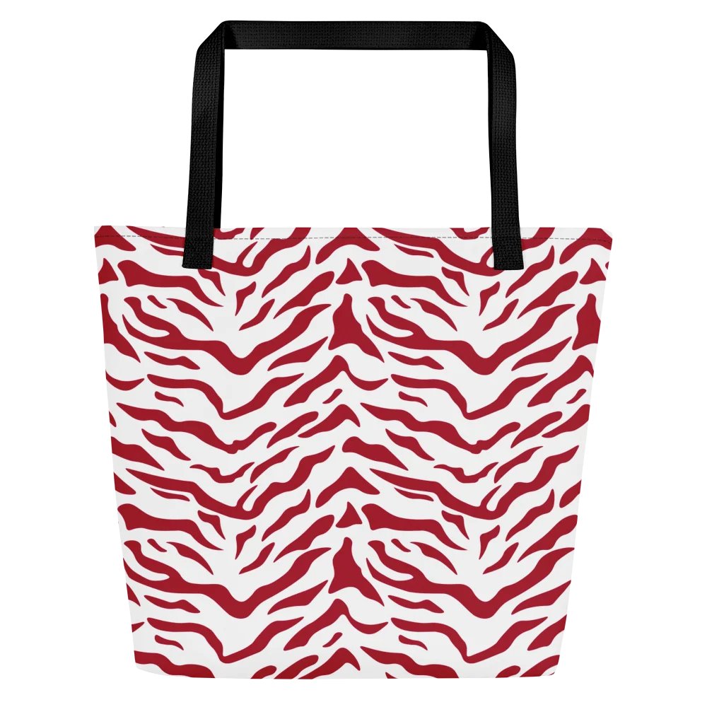 Symmetric Red Motif All-Over Tote Bag product image (3)