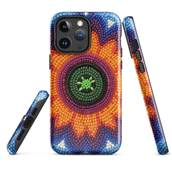 Faux-Beaded Orange Flower iPhone® MagSafe® Case product image (4)