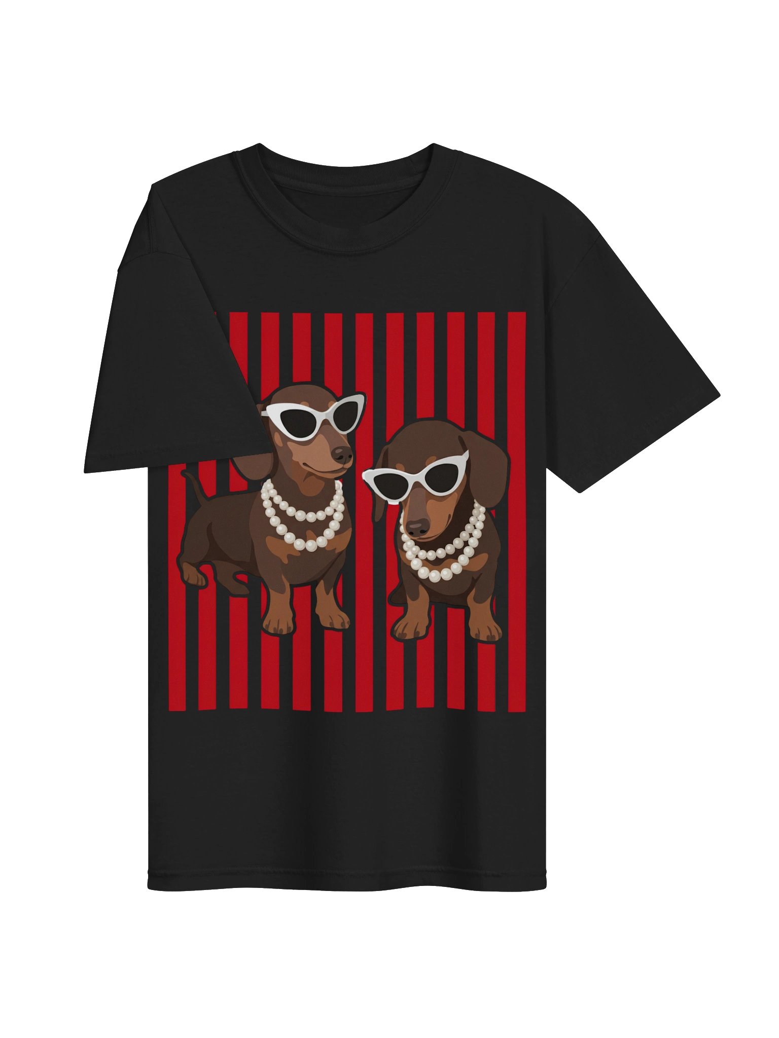 Pearls & Shades Dachshund Tee product image (3)