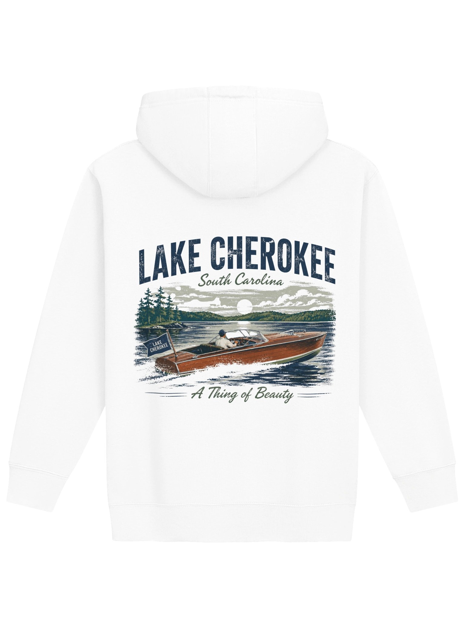 Lake Cherokee Vintage Boat Hoodie (back) product image (9)