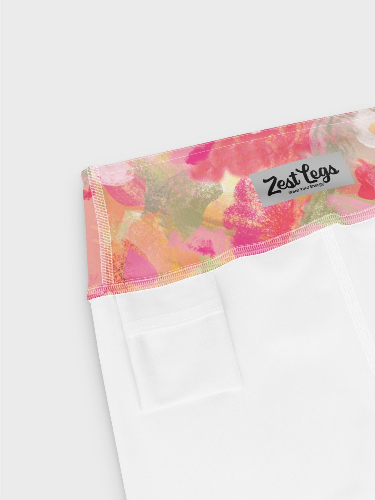 High-Waisted Leggings "Sweet Pastel Florals of Spring" Printed product image (8)