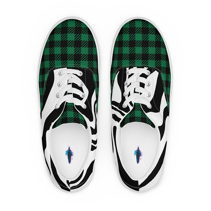 Mixed Print Plaid & Stripe Sneakers product image (1)