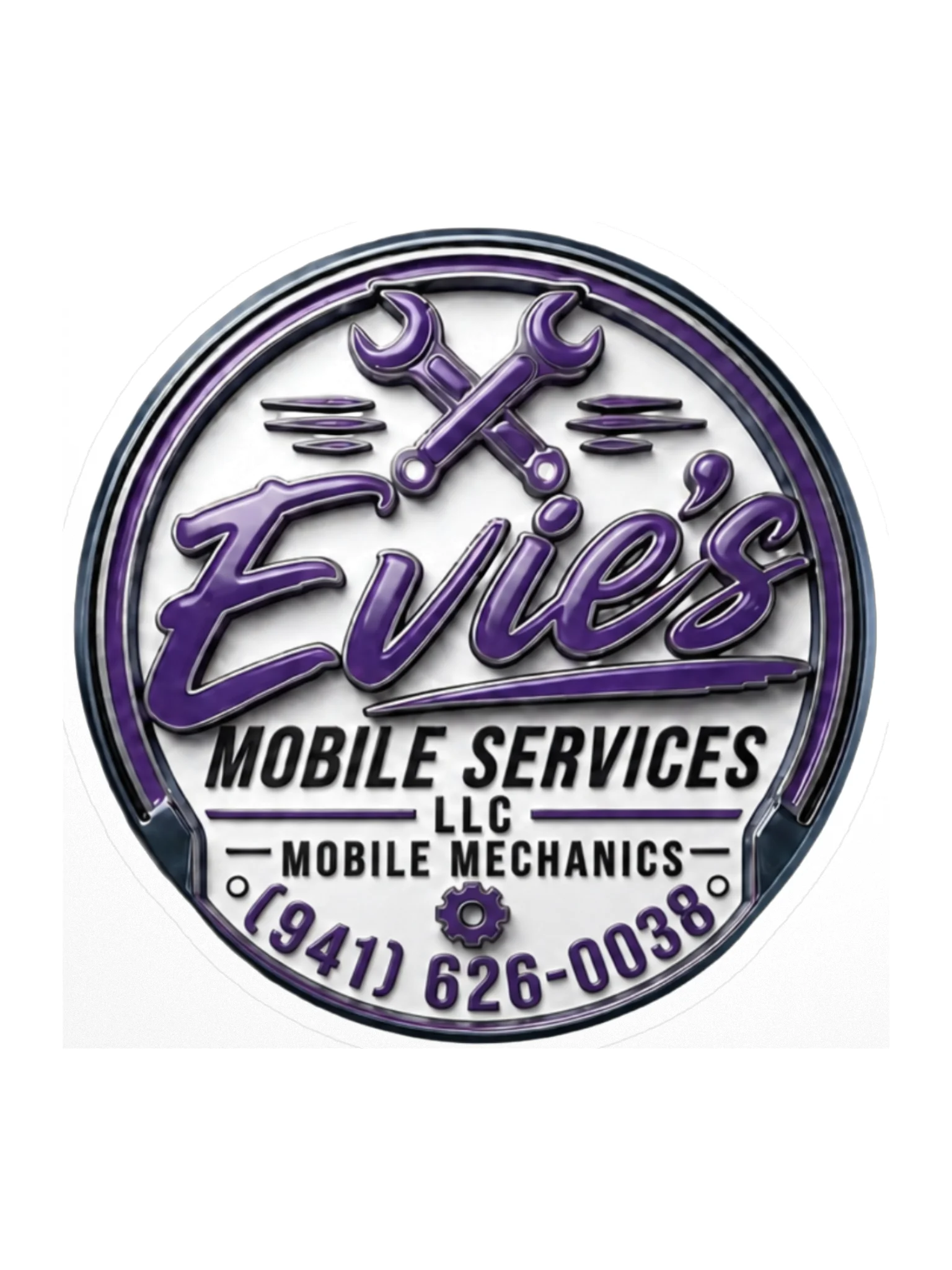 Evie’s Mobile Mechanics Logo Kiss Cut Sticker product image (1)