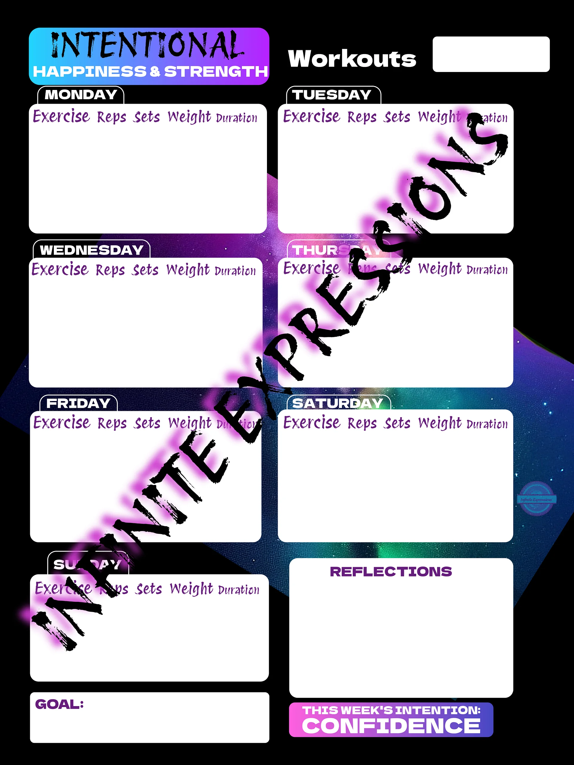 Infinite Expressions Intentional 12-Week Wellness Planner product image (2)