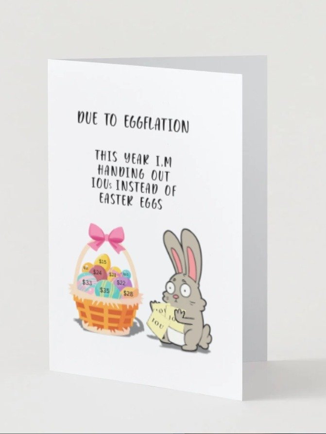 Egg-flation- Easter theme Digital Instant Download product image (1)