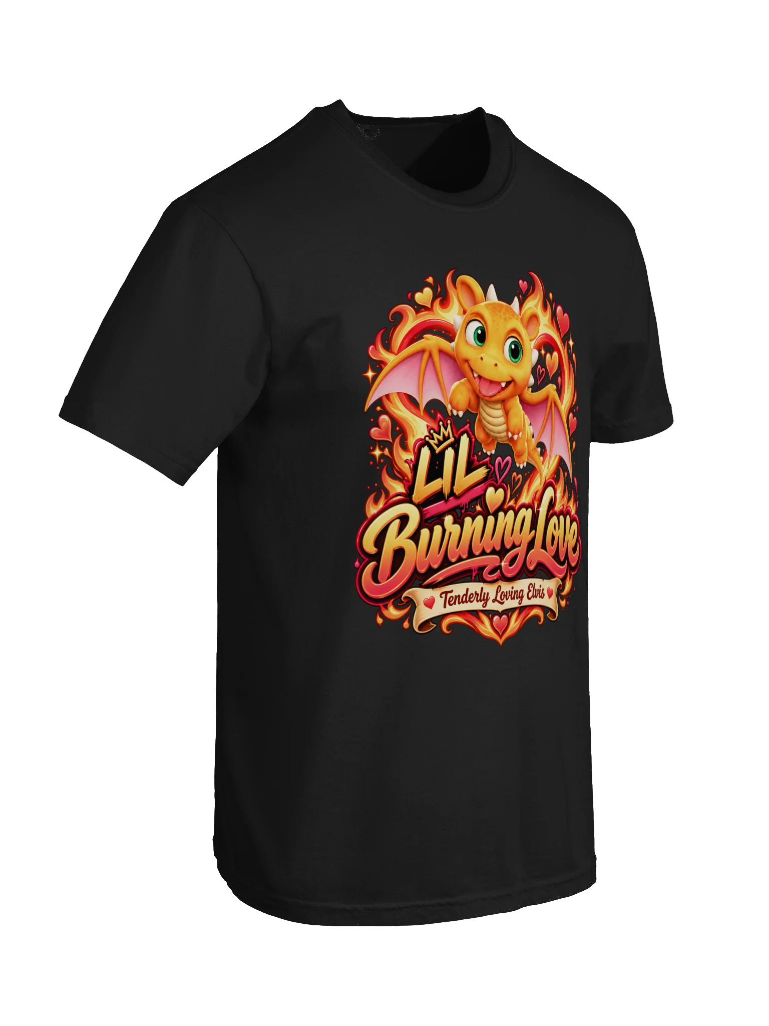 Lil’ Burning Love — Tenderly Loving Elvis Mascot Tee product image (10)