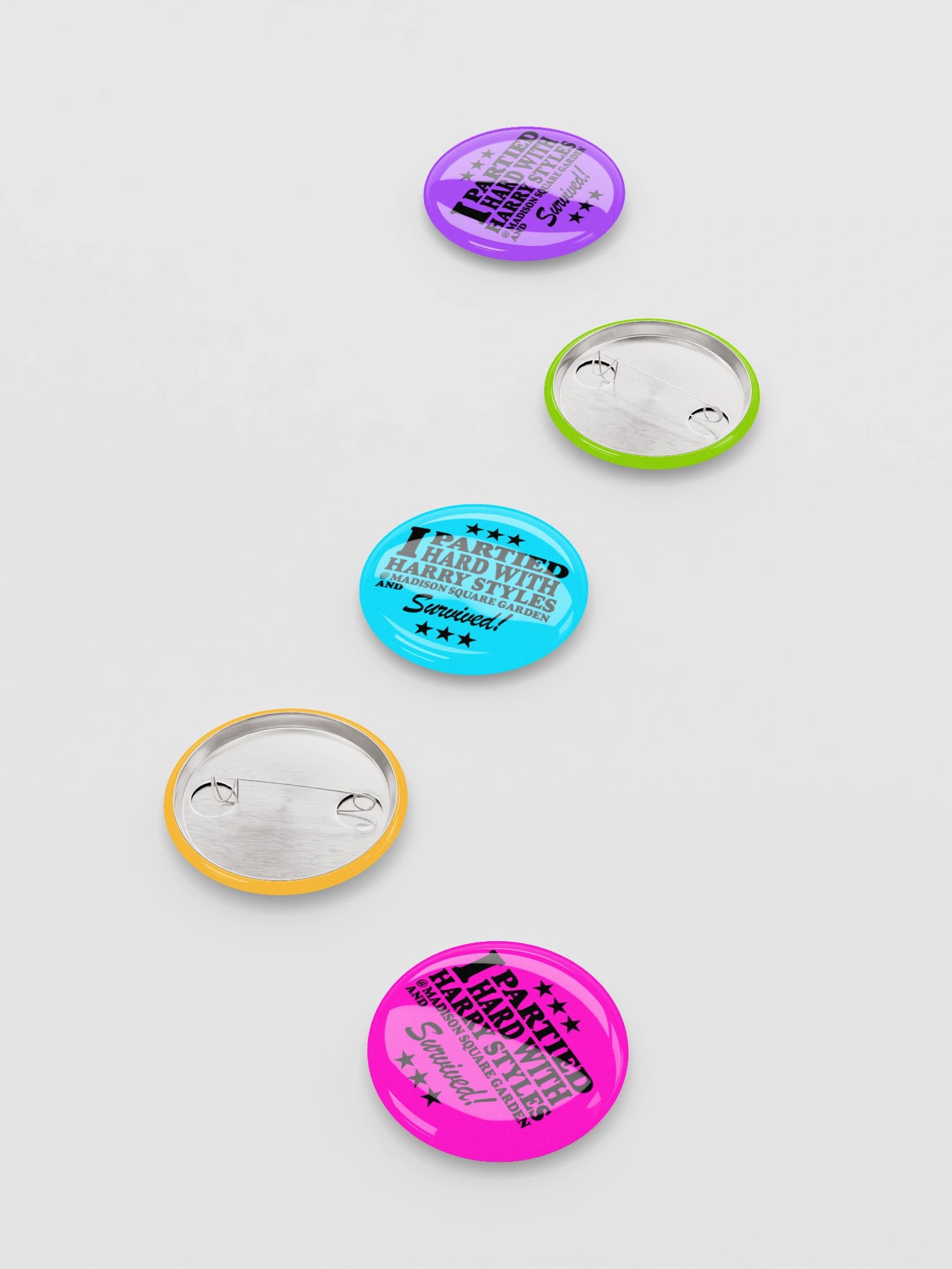 Partied Hard MSG Pin Buttons product image (4)