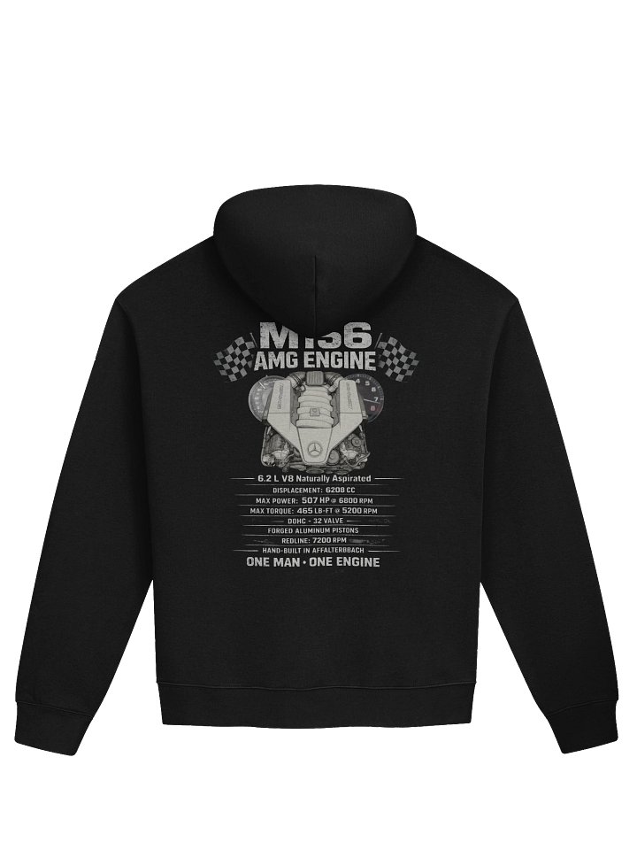 M156 V8 Heritage Hoodie Black: Double-Sided product image (2)