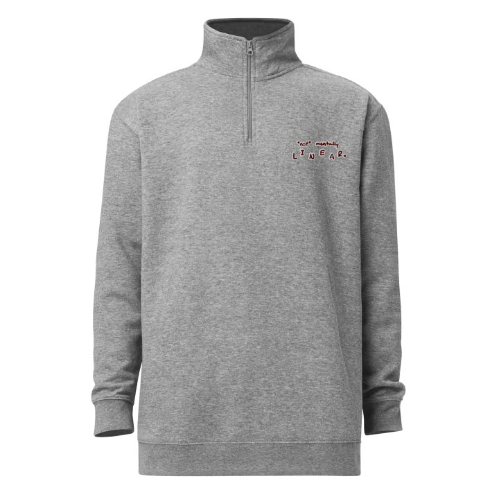 *not* mentally linear. (maroon bubble design) embroidered quarter zip product image (7)