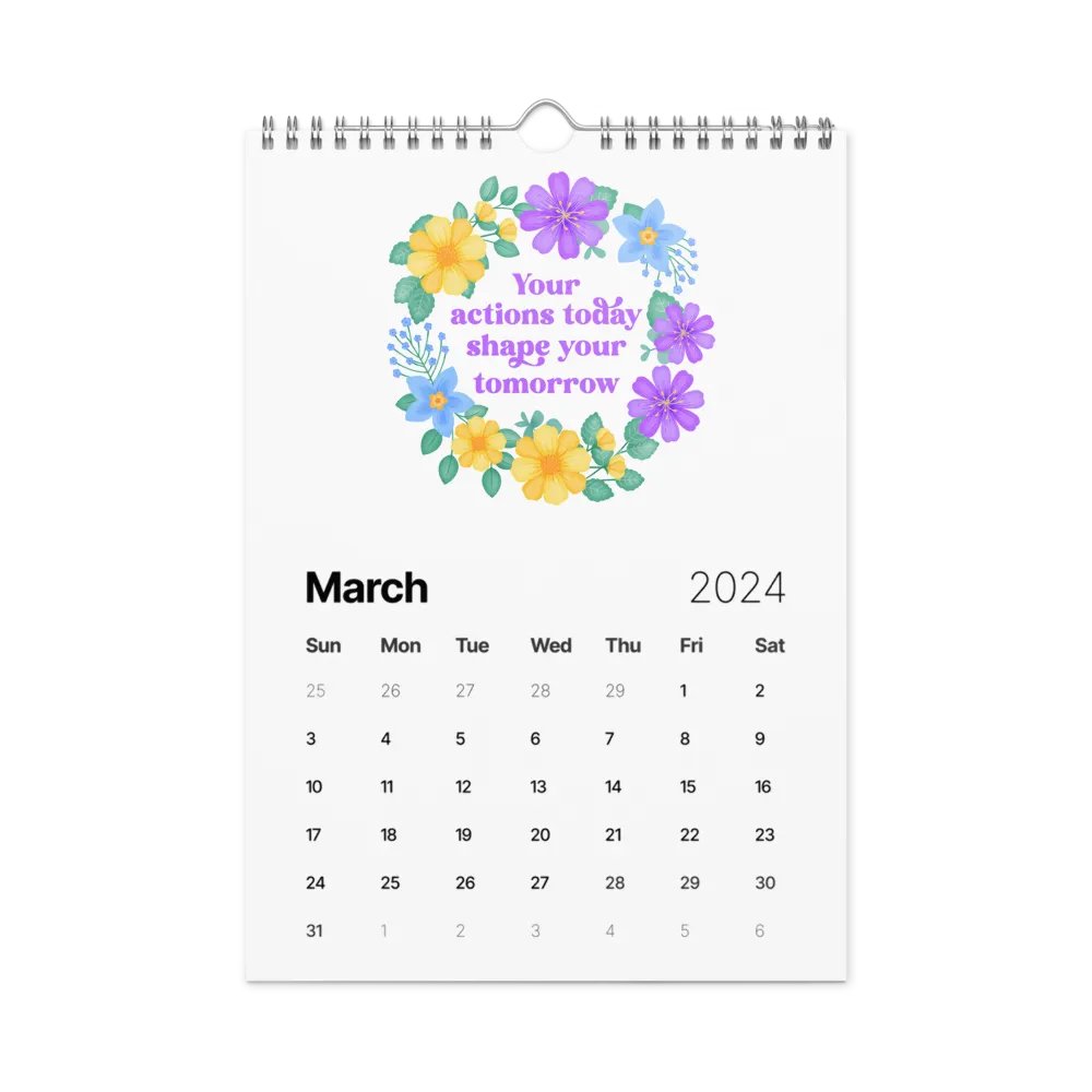 Vibrant Floral Motivational Quotes Calendar product image (7)