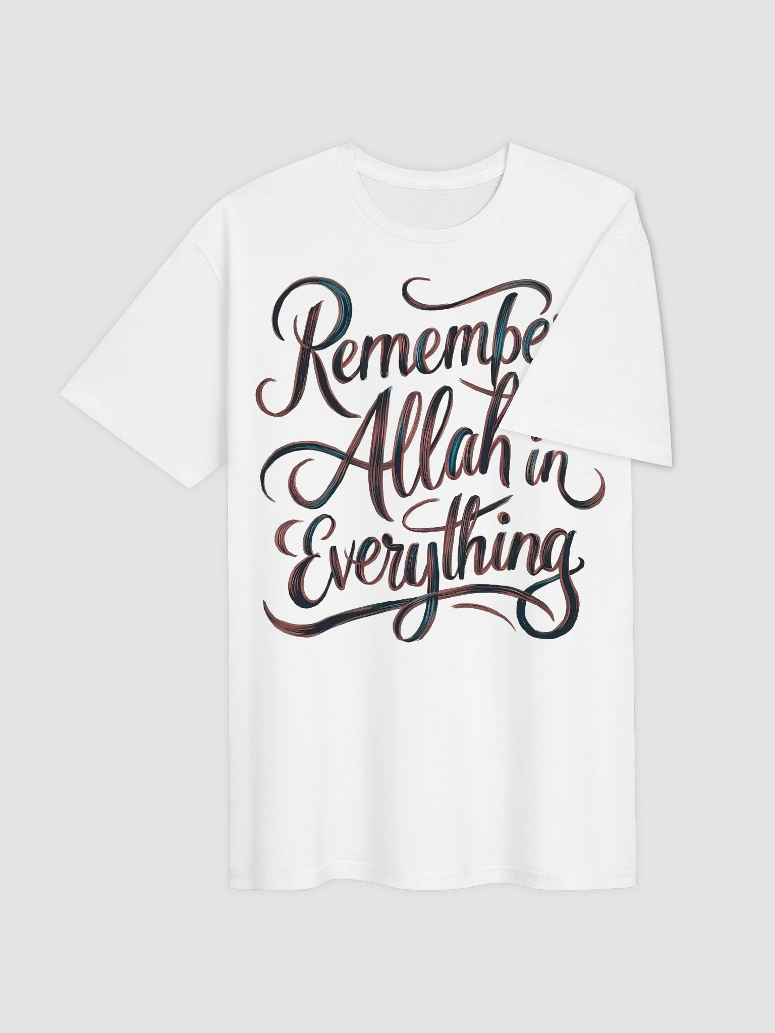 Remember Allah in Everything T-Shirt | Islamic Reminder Calligraphy Tee | Minimalist Muslim Faith Apparel product image (4)