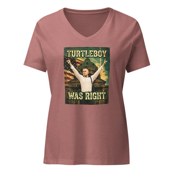 Turtleboy was Right Patriot - Women's Relaxed V Neck product image (1)