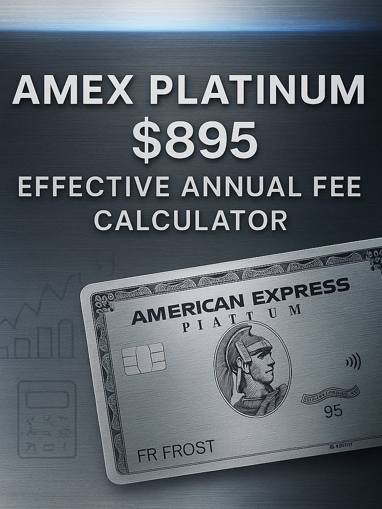 FREE: Amex Platinum $895 Effective Annual Fee Calculator product image (1)