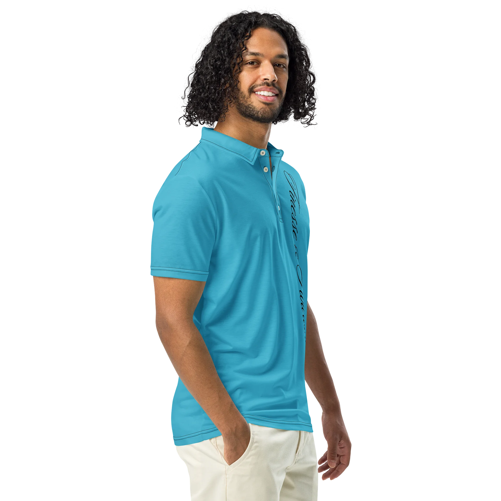 F&F Left Script Slim Fit Polo Shirt (AQ) product image (1)