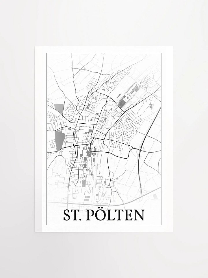 St. Pölten, Austria, city map print product image (1)